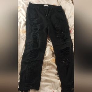 Cello extreme distressed holy black skinny jeans
